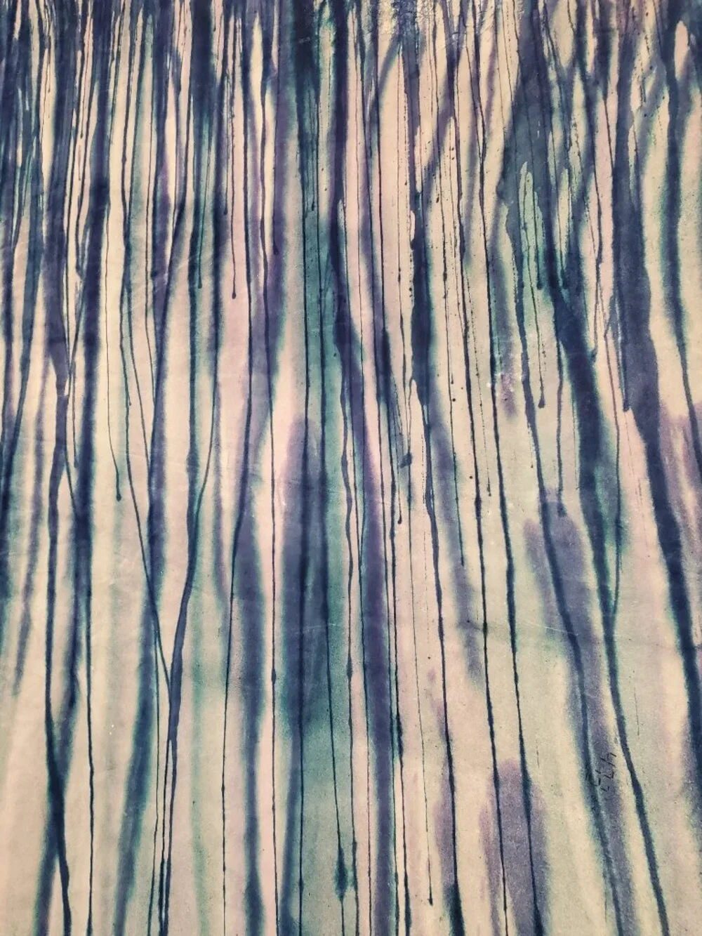 NEW XL Cowhide suede Leather Rug navy Blue ivory White gray purple Striped dyed